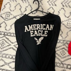 Black American Eagle Long Sleeve-T